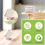 Kit 3 Potes Herméticos Organizadores de Geladeira Armazenamento de Alimentos 850/1750/3300ml Com Cesto de Drenagem - Imagem 8