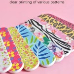 50 peças de lixa de unha dupla face, mini quadros de esmeril coloridos para manicure e pedicure, ferramentas portáteis de cuidados com as unhas com padrões variados - Imagem 4