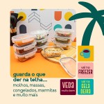 Mozcada - Kit 10 Potes de Vidro Marmita 420ml Hermético com Trava Retangular - Imagem 4
