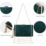 Bolsa Clutch Festa Feminina Verde Poliéster Textura Tramado Woven Mão Ombro Transversal Com Correntes Removíveis - Imagem 7