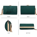 Bolsa Clutch Festa Feminina Verde Poliéster Textura Tramado Woven Mão Ombro Transversal Com Correntes Removíveis - Imagem 9