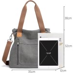 Bolsa Feminina Lona Vintage Bolsa De Ombro Casual Uso Diário Bolsa Feminina De Ombro Bolsa De Mão Com AjustáVel Alça De Ombro - Imagem 3