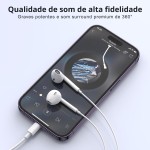 Fones de ouvido USB-C Compatível iPhone 16/15 Pro Max Plus, tipo C, com fio, microfone e controle remoto, para iPhone 16/15 Pro, iPad Pro, Galaxy S23/S22/S21/Ultra Note - Premium - Imagem 8