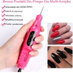 Lixa Lixadeira Elétrica para Unha Manicure Pedicure Profissional e Cuidado Doméstico Lixadeira de unhas Elétrica Portátil Motor Bivolt 110v - 220v Distribuição Exclusiva KRORE - Imagem 4