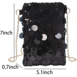 Bolsa de ombro com glitter, bolsa transversal reversível de lantejoulas, para mulheres, vestido de noite, tamanho médio - Imagem 4