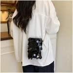 Bolsa de ombro com glitter, bolsa transversal reversível de lantejoulas, para mulheres, vestido de noite, tamanho médio - Imagem 7
