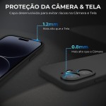 Capa para iPhone 16 Capinha [Ultra Slim] com [Proteção de Camera], Case Anti Impacto e Resistente, Anti Riscos, Leve, Aveludada e Design Elegante (Preto) - Imagem 3