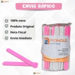 300 Lixas Unha Mini Descartáveis Manicure Pedicure 8 Cm Salão Profissional Beleza Cutícula Unha Podóloga Brinde Mimo Outubro Rosa Eventos Marca MONOLO (Rosa) - Imagem 7