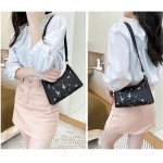 Bolsas de ombro transversais para mulheres, mini bolsas com estampa de bordado floral, bolsa de ombro pequena de poliuretano com fecho de zíper - Imagem 5