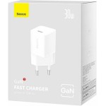 Carregador Baseus Turbo Gan5 Usb-c Para iPhone E Android (Branco, 30W) - Imagem 5