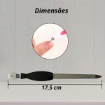 Kit 2 em 1 Lixa e Cortador de Cutículas 17,5cm – Acessório de Manicure e Pedicure - Imagem 3
