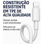 Cabo Carregador Turbo USB 2 Metros Super Resistente Compativel Com Iphone 14,13,12,11,X e XR Transferencia De Dados - Imagem 4