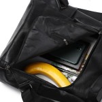 Bolsa de ombro casual feminina prática bolsa de viagem preta - Imagem 6