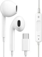 Fones De Ouvido Com Fio Tipo C Microfone Integrado Compativel iPhone 15 15 Pro 15 Pro Max 16 16 Pro Max Com Fio Fones Estéreo Compatíveis ANDROID LG Qualidade Premium