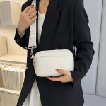 Bolsa tiracolo pequena feminina de couro vegano, alça ajustável, bolsa de ombro pequena com vários bolsos - Imagem 3