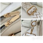 Bolsa tiracolo pequena feminina de couro vegano, alça ajustável, bolsa de ombro pequena com vários bolsos - Imagem 6