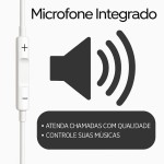 Fone De Ouvido Com Fio Intra Auricular Compativel Com iPhone 14/13/12/11/XR/XS/X/8/SE Microfone integrado Qualidade Premium Compatível Com iOS - Imagem 4