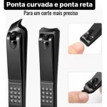 Kit Cortador de Unha 7 Peças em Aço inoxidável, Alicate de Unha, Tesoura de Unha, Empurrador de Cutícula, Lixa de Unha, Conjunto de Cuidados com as Unhas - Imagem 4