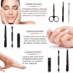 Kit Cortador de Unha 7 Peças em Aço inoxidável, Alicate de Unha, Tesoura de Unha, Empurrador de Cutícula, Lixa de Unha, Conjunto de Cuidados com as Unhas - Imagem 5
