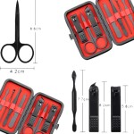 Kit Cortador de Unha 7 Peças em Aço inoxidável, Alicate de Unha, Tesoura de Unha, Empurrador de Cutícula, Lixa de Unha, Conjunto de Cuidados com as Unhas - Imagem 6