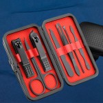 Kit Cortador de Unha 7 Peças em Aço inoxidável, Alicate de Unha, Tesoura de Unha, Empurrador de Cutícula, Lixa de Unha, Conjunto de Cuidados com as Unhas - Imagem 9