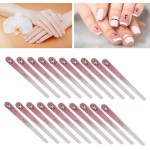 Lixas de unha 20 peças dupla face 180/240 grão lavável reutilizável ferramentas de manicure rosa - Imagem 8