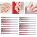 Lixas de unha 20 peças dupla face 180/240 grão lavável reutilizável ferramentas de manicure rosa - Imagem 9