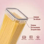 Kit de 15 Potes Herméticos para Mantimentos – Com Vedação de Silicone | Acrílico Transparente BPA‑Free | Empilháveis | Tampa EasyLock 4 Travas | Super Resistentes e à Prova de Vazamento - Imagem 4