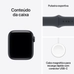 Apple Watch SE 3 GPS, Caixa em alumínio meia‑noite de 44 mm com Bracelete desportiva meia‑noite - M/G - Imagem 6