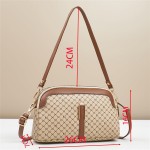 Bolsa De Couro Feminina Média Transversal Crossbody E Ombro Ajustável, Duas Divisões com Zíper, Impermeável - Imagem 3