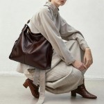 Bolsa Grande Feminina Transversal Moderna Luxo E Carteira - Imagem 3