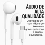 Fones De Ouvido Com Fio Tipo C Microfone Integrado Compativel iPhone 15 15 Pro 15 Pro Max 16 16 Pro Max Com Fio Fones Estéreo Compatíveis ANDROID LG Qualidade Premium - Imagem 2