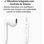 Fones De Ouvido Com Fio Tipo C Microfone Integrado Compativel iPhone 15 15 Pro 15 Pro Max 16 16 Pro Max Com Fio Fones Estéreo Compatíveis ANDROID LG Qualidade Premium - Imagem 5