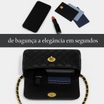 Bolsa com Cinto e Corrente 2 em 1 – Mini Crossbody Feminina em Couro Vegano com Alça Ajustável e Estilo Fashion Noite & Dia - Imagem 6