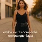 Bolsa com Cinto e Corrente 2 em 1 – Mini Crossbody Feminina em Couro Vegano com Alça Ajustável e Estilo Fashion Noite & Dia - Imagem 8