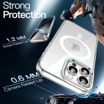 JETech Capa Magnética para iPhone 16 Pro Max 6,9 Polegadas Compatível com MagSafe, Case Protetora de Telefone à Prova de Choque, Capinha Parte Traseira Transparente Anti-Riscos (Claro) - Imagem 5