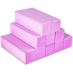 Kit 10 Lixa Bloco Rosa Polidora Fecha Poros Polir Unhas - Imagem 5