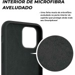 Capinha Colorida Compatível Com iPhone 14 Vermelha ,Preta, Laranja, Amarela, Azul, Rosa, Pink, Branca, Lilás, Marrom, Verde, Roxo, Bordô, Case Slim Flexível Aveludada Com 3 Camadas - Imagem 4