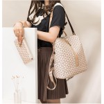 Mochilas femininas moda bolsa de couro PU design multiuso bolsa conversível mochila de viagem bolsa e bolsa 2 peças - Imagem 5