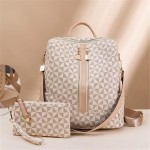 Mochilas femininas moda bolsa de couro PU design multiuso bolsa conversível mochila de viagem bolsa e bolsa 2 peças - Imagem 6