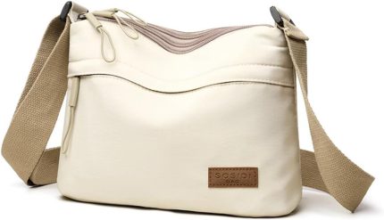 Bolsas transversais para mulheres, bolsa de ombro pequena, de nylon, leve, casual, simples, adequada para o trabalho, viagens diárias