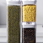 KIT 7 POTES HERMETICO COMPLETO 35 ADESIVOS CONJUNTO PROFISSIONAL COZINHA ACRILICO ALIMENTOS ORGANIZACAO COZINHA FREEZER MULTIUSO - Imagem 6