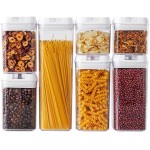 KIT 7 POTES HERMETICO COMPLETO 35 ADESIVOS CONJUNTO PROFISSIONAL COZINHA ACRILICO ALIMENTOS ORGANIZACAO COZINHA FREEZER MULTIUSO - Imagem 7