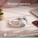Headset Sem Fio Logitech Zone 300 Com Microfone Flip-to-Mute com Cancelamento de Ruído, Conexão Bluetooth, Bateria Recarregável via USB-C e Almofadas Confortáveis - Branco - Imagem 4
