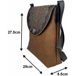 Bolsa Feminina Transversal Média Café Magicc Bolsas B-230 - Imagem 6