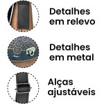 Bolsa Feminina Transversal Média Café Magicc Bolsas B-230 - Imagem 9