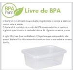 Kit 10 Potes BPA Free 800ml Para Freezer e Microondas COR: TRANSPARENTE - Imagem 4