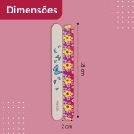 NYBC Beauty Lixas de Unha Fina Reta Dupla Face, 2 Unidades, Estampas Borboleta e Floral, Leve e Eficiente, Para Uso Doméstico e Profissional - Imagem 5