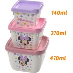 Kit com 3 Potes, Plástico, Conect, Minnie, Plasutil - Imagem 2