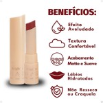 Batom Creamy Matte GL06 Glass HBF5676 Ruby Rose - Imagem 2